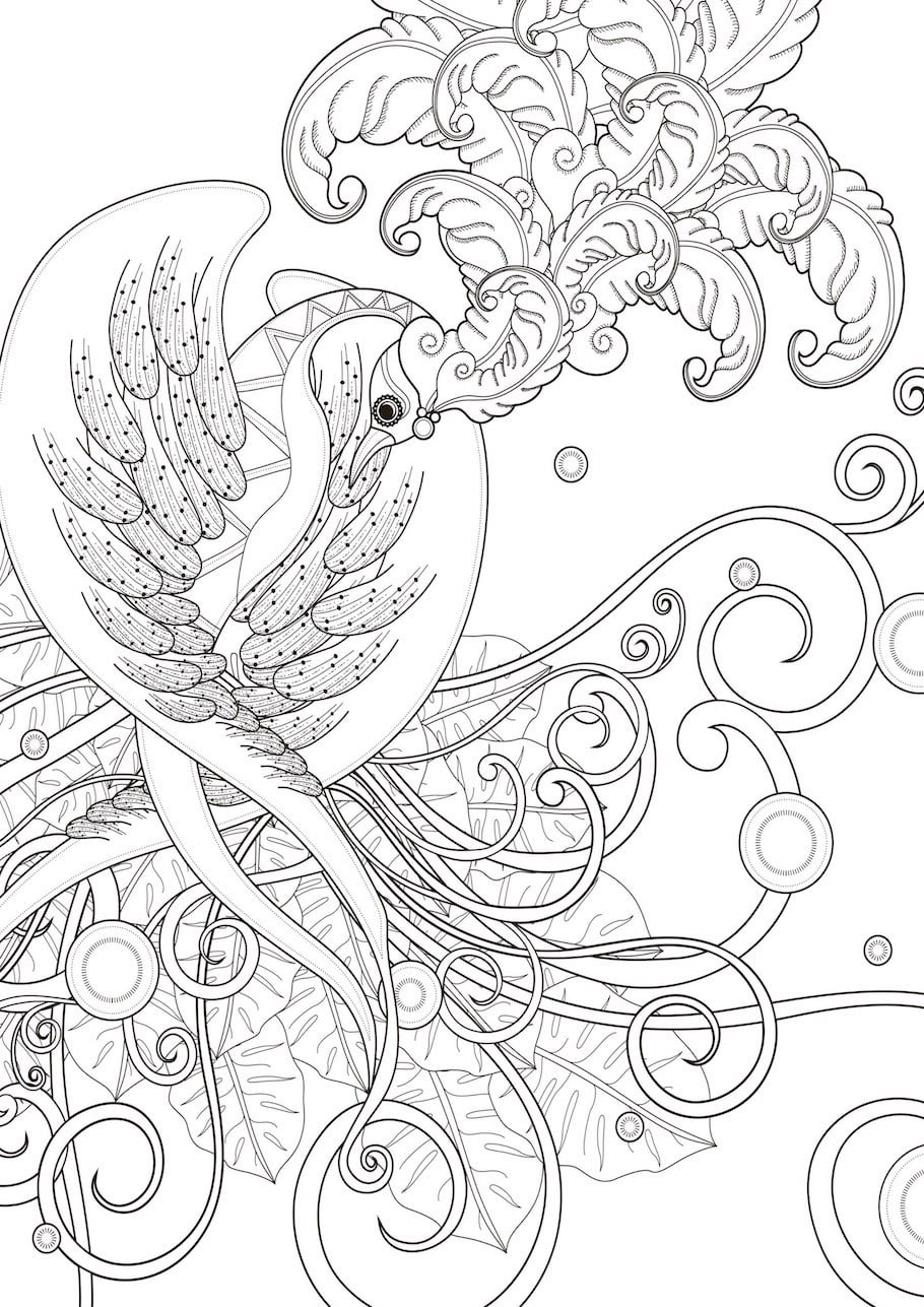 beautiful bird doodle 2 - Beautiful Bird Doodle