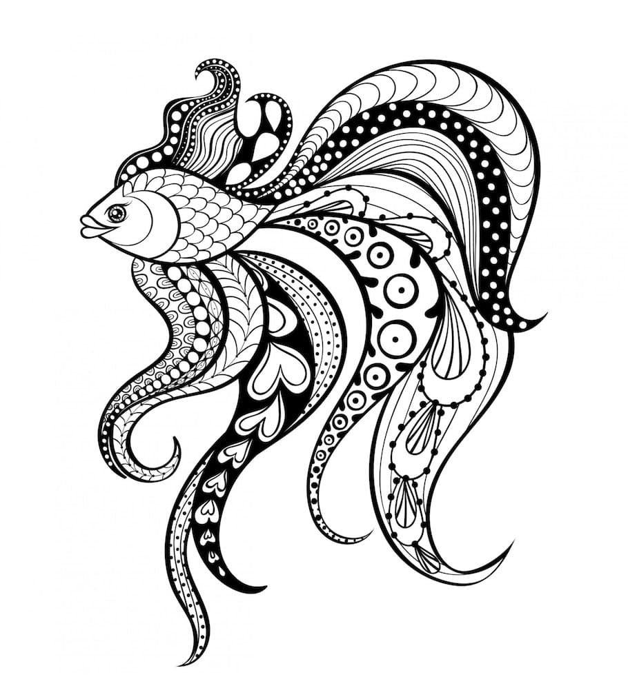 beautiful fish doodle - Beautiful Fish Doodle