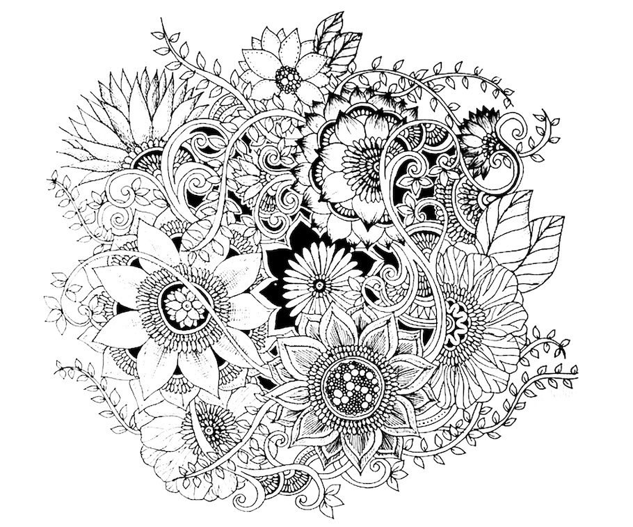 beautiful flowers doodle - Beautiful Flowers Doodle