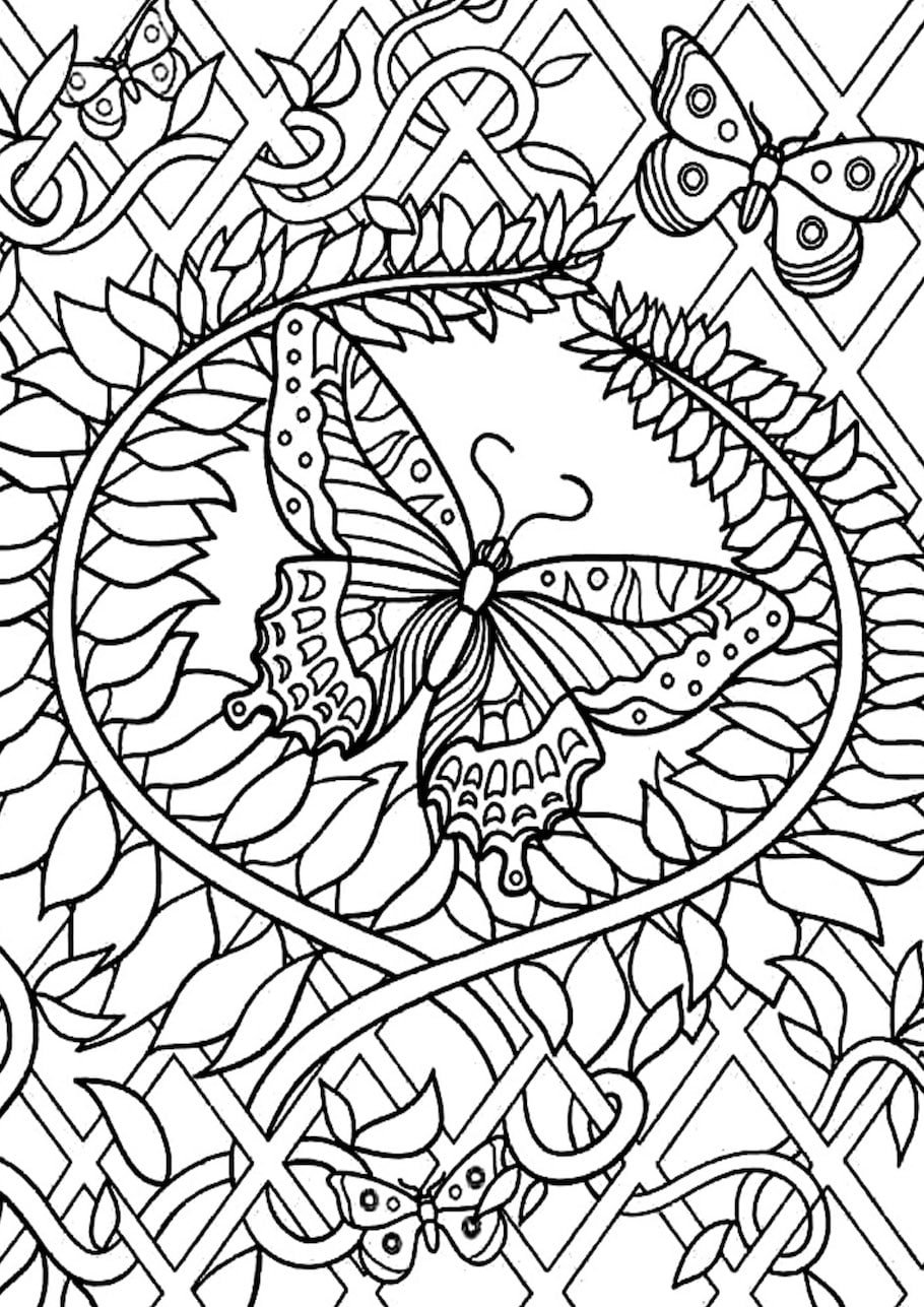 butterflies doodle 2 - Butterflies Doodle (2)