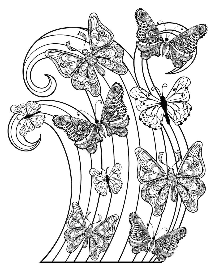 butterflies doodle 3 - Butterflies Doodle (3)