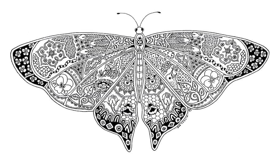 butterfly doodle 10 - Butterfly Doodle (10)