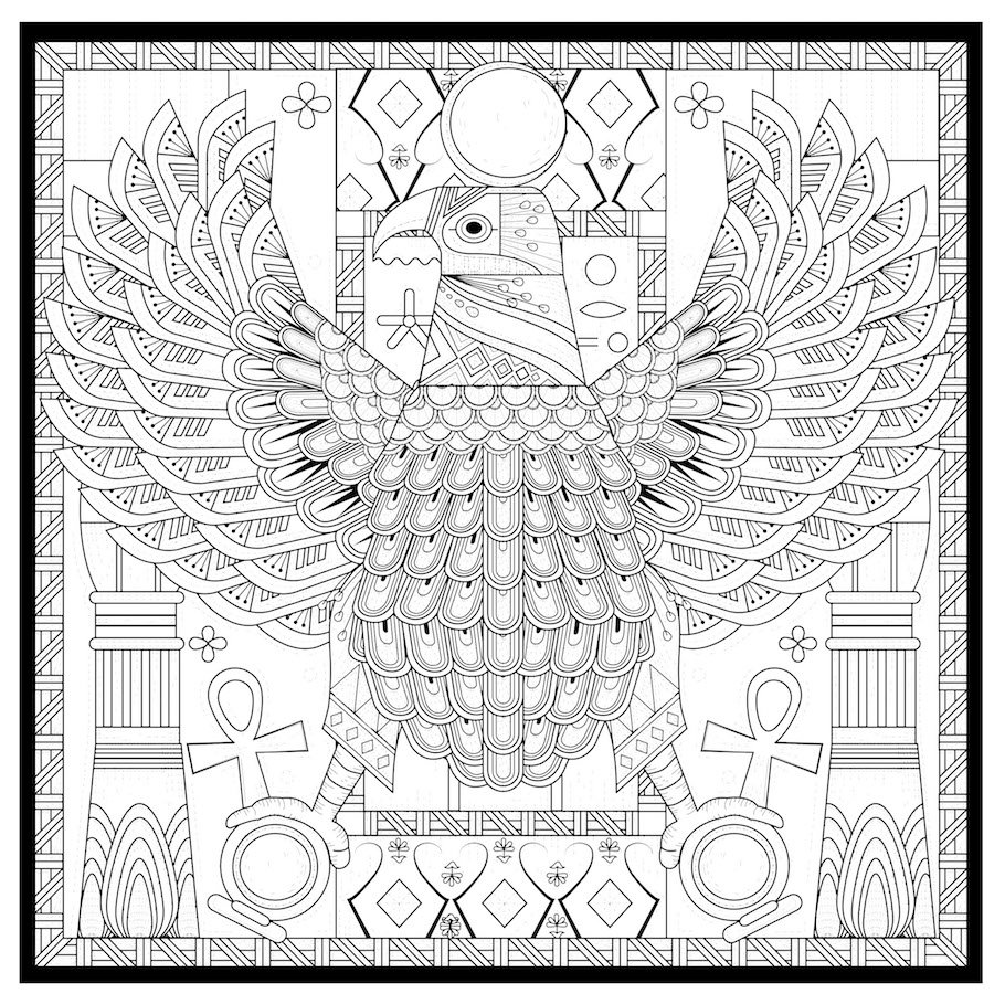 egyptian eagler doodle - Egyptian Eagle Doodle