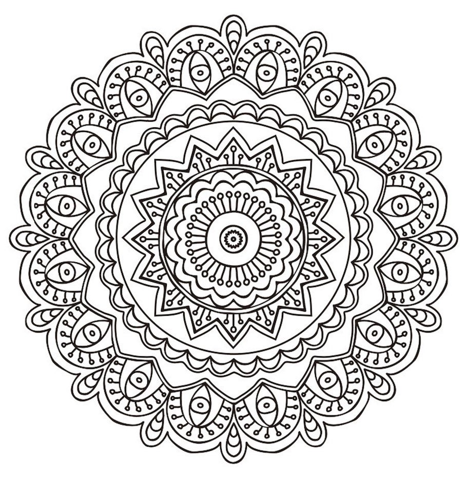 eyes mandala doodle - Eyes Mandala Doodle