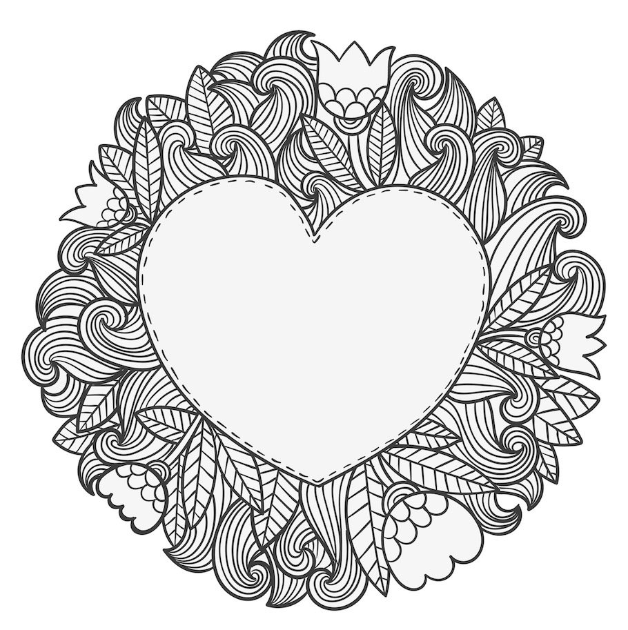 heart emblem doodle - Heart Emblem Doodle