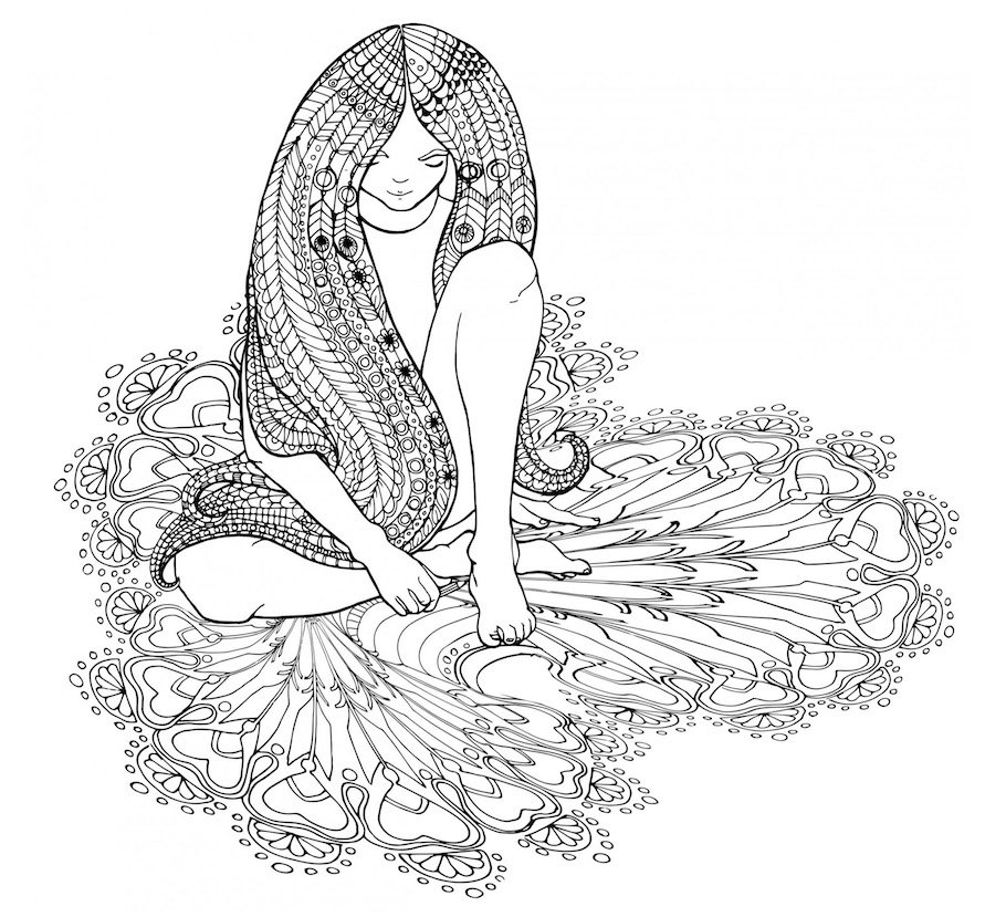 mystical girl doodle - Mystical Girl Doodle