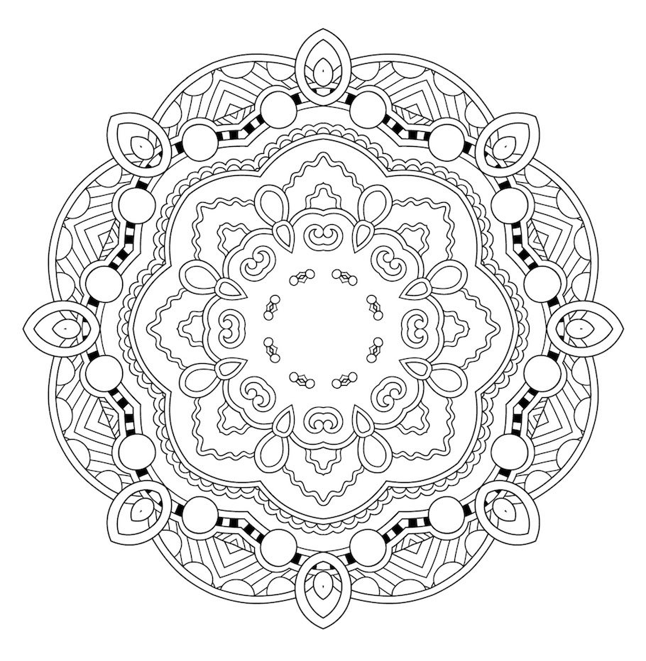 round mandala doodle 4 - Round Mandala Doodle (4)