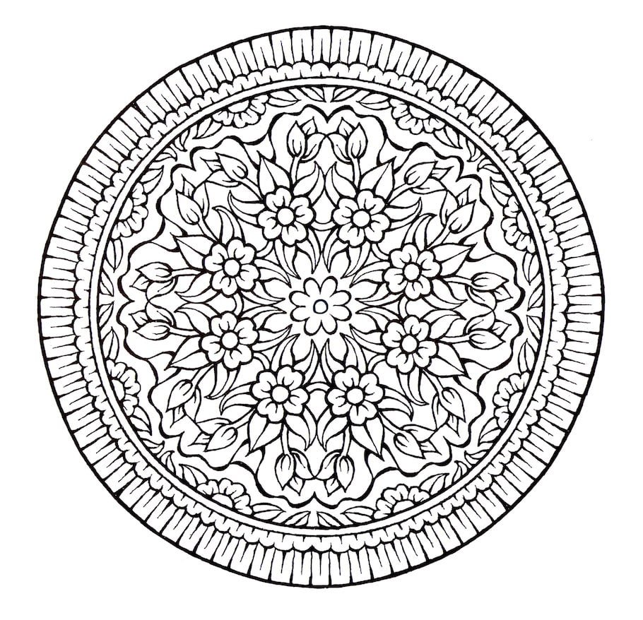 round mandala doodle 7 - Round Mandala Doodle (7)