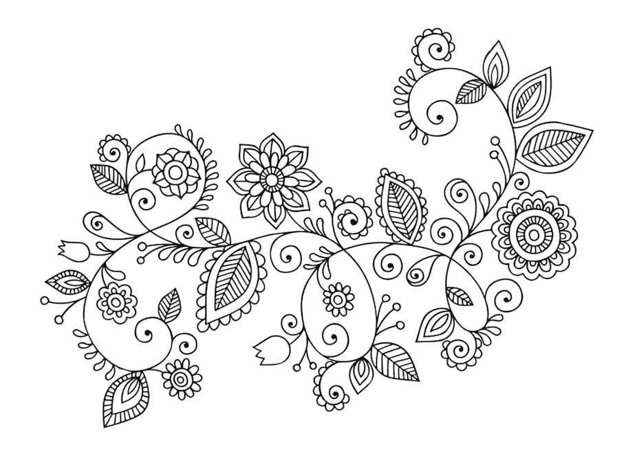 small floral element doodle - Small Floral Element Doodle