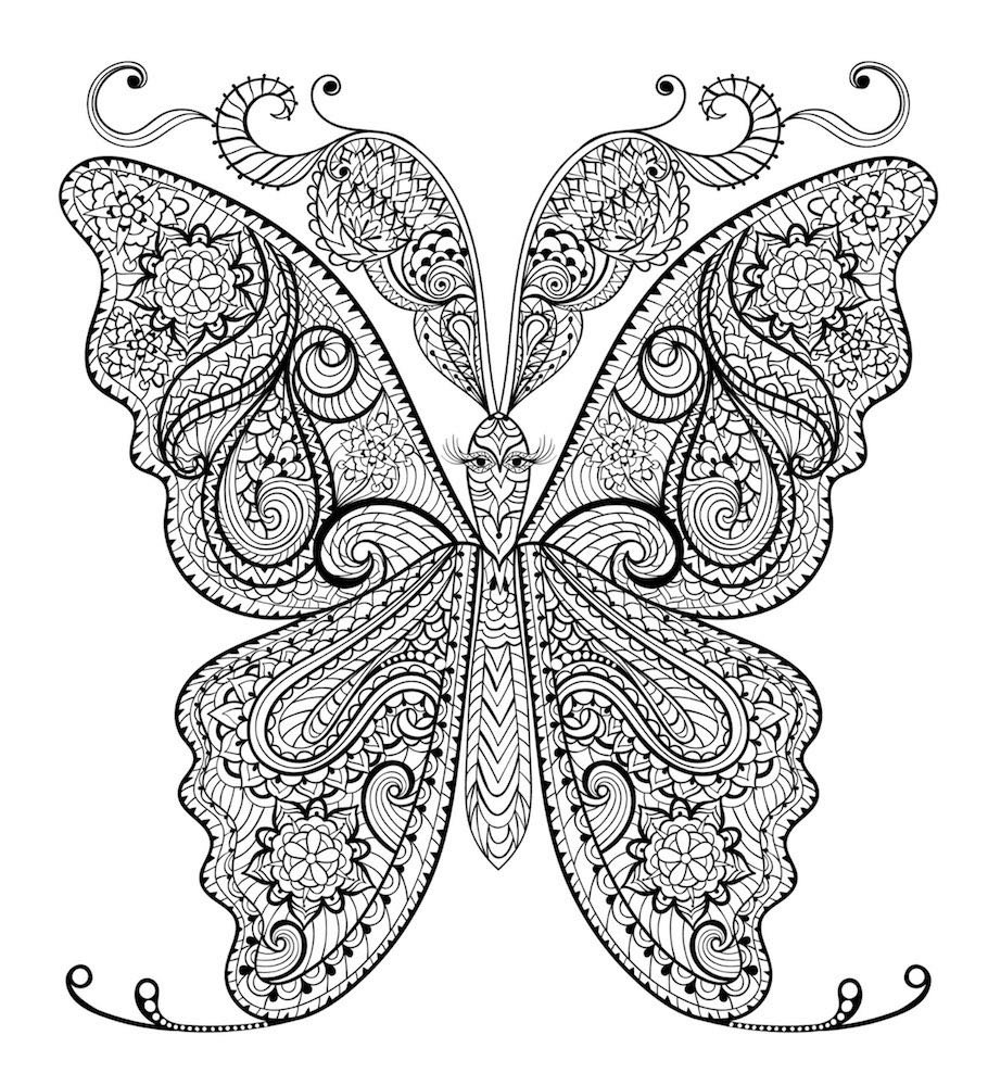 fantasy butterfly doodle - Fantasy Butterfly Doodle