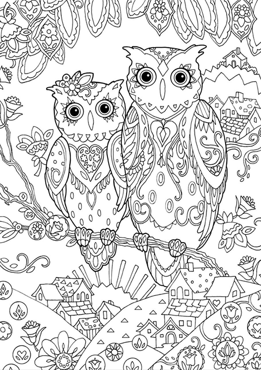 owls doodle - Owl Family