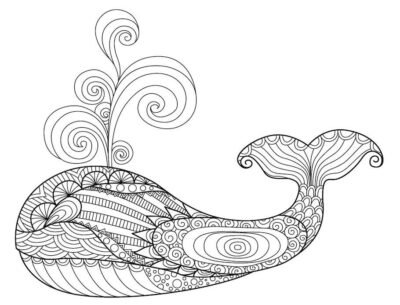 whale doodle 5 400x305 - Whale Doodle Art
